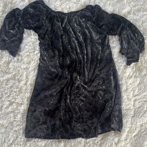Elegant Black Velvet Dress
